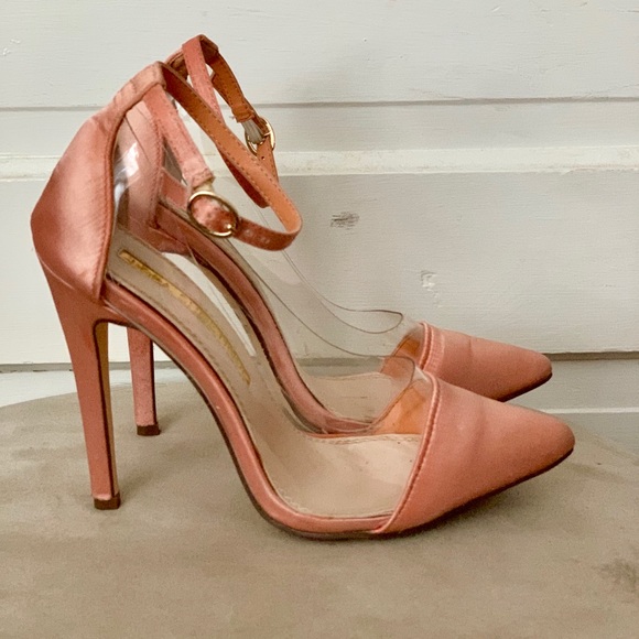Kai Nude Satin Transparent Pumps - Picture 4 of 9